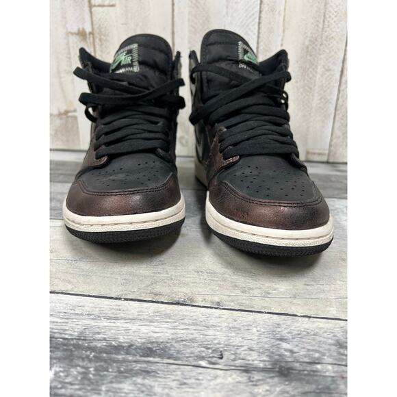 AIR JORDAN 1 RETRO HIGH OG “PATINA” 
BLACK/FRESH MINT-LIGHT ARMY-SAIL, SIZE 9 main image 16